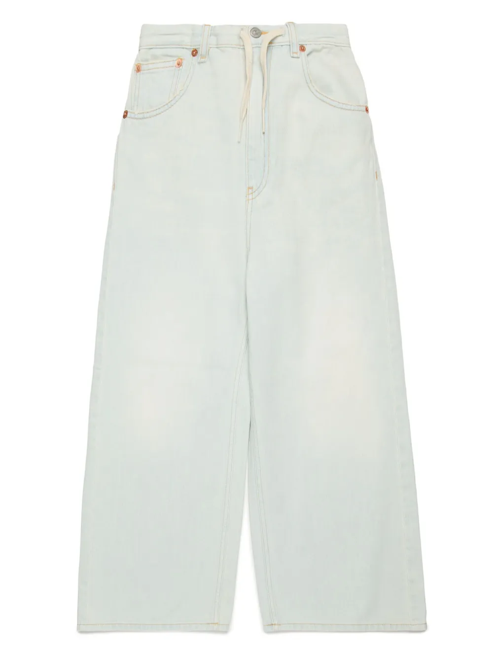 

Широкие джинсы MM6 Maison Margiela Kids, белый