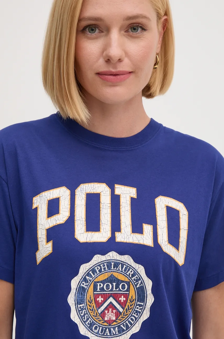 

Хлопковая футболка Polo Ralph Lauren, синий