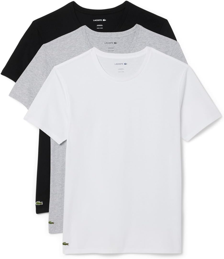 

Lacoste мужская футболка с круглым вырезом, 100% хлопок, обычный крой, набор из 3 штук, White/Grey/Black, Белый, Lacoste мужская футболка с круглым вырезом, 100% хлопок, обычный крой, набор из 3 штук, White/Grey/Black