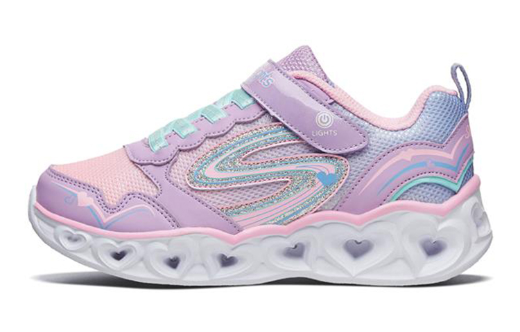 

Светящиеся детские повседневные кроссовки Heart Lights Лаванда для подростков Skechers