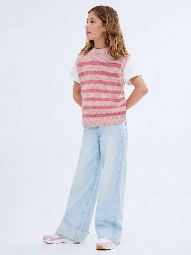 

Детский безрукавный полосатый жилет Matilda Cotton Mango, Pink