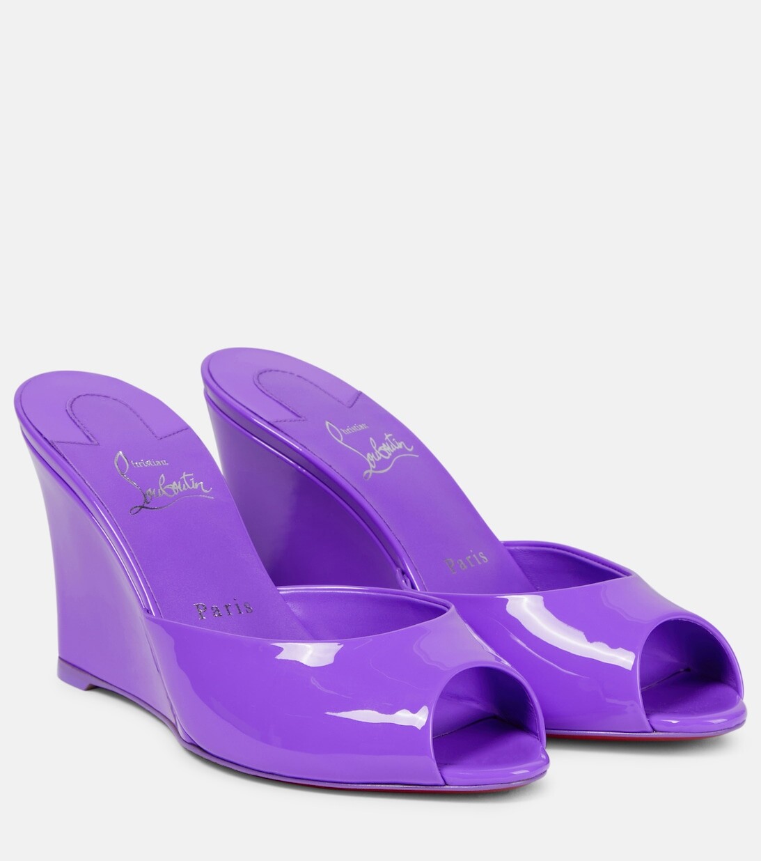 Сандалии Me Dolly Zeppa из лакированной кожи Christian Louboutin, фиолетовый