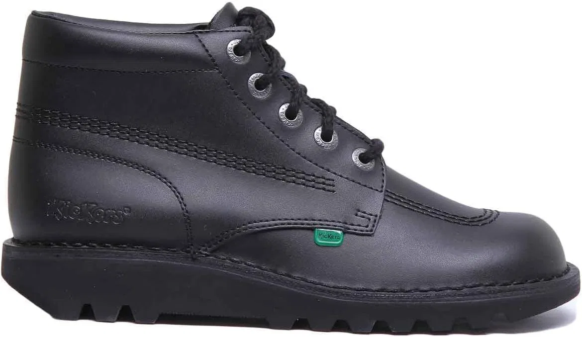 Школьные ботинки Kickers Kick Hi Unisex - черные — фото 2