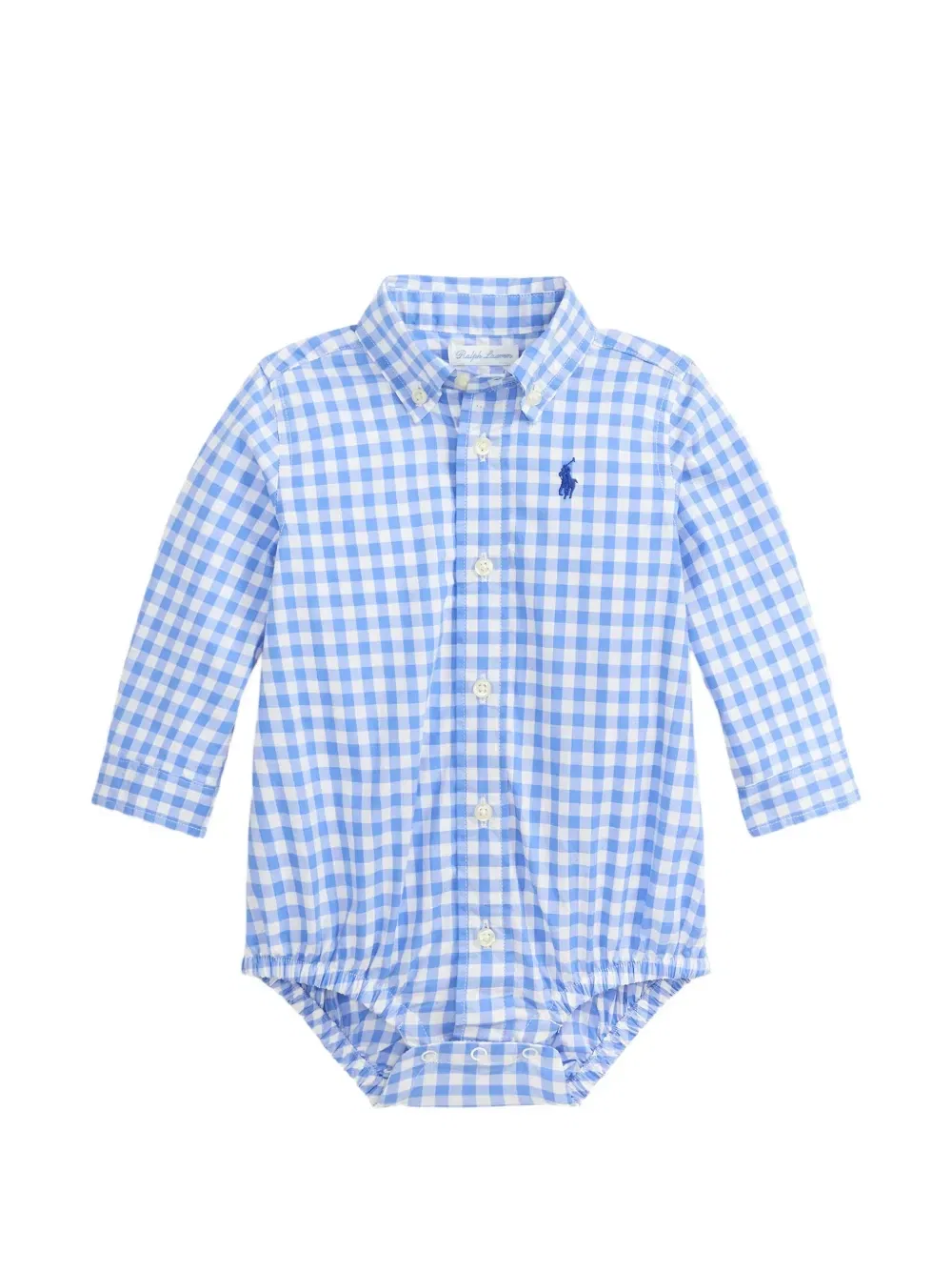 Боди с вышитым логотипом Polo Ralph Lauren Kids, синий