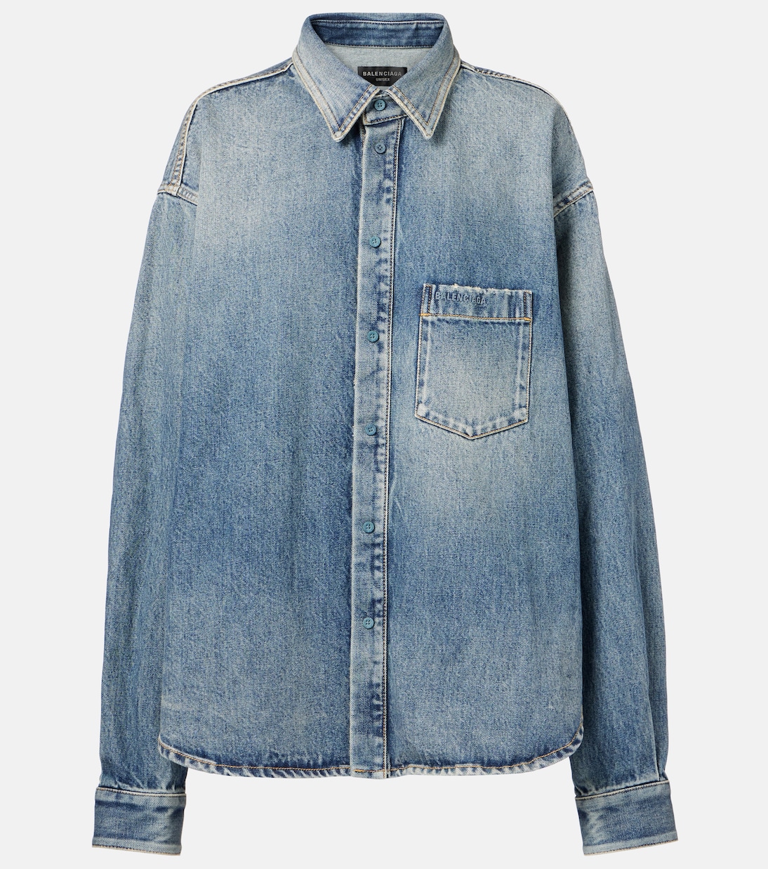 

Джинсовая рубашка Balenciaga, Sun Bleached Blue
