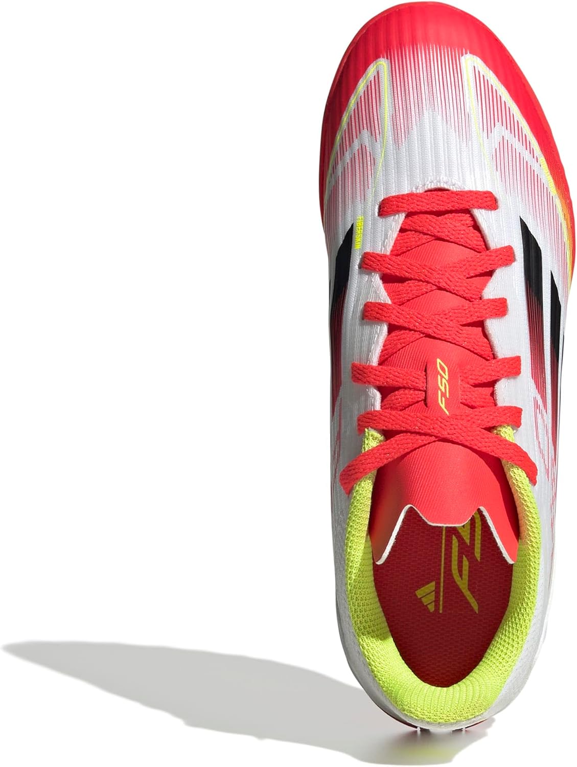 Детские кроссовки Adidas F50 League Turf (унисекс), белый/черный/желтый — фото 2