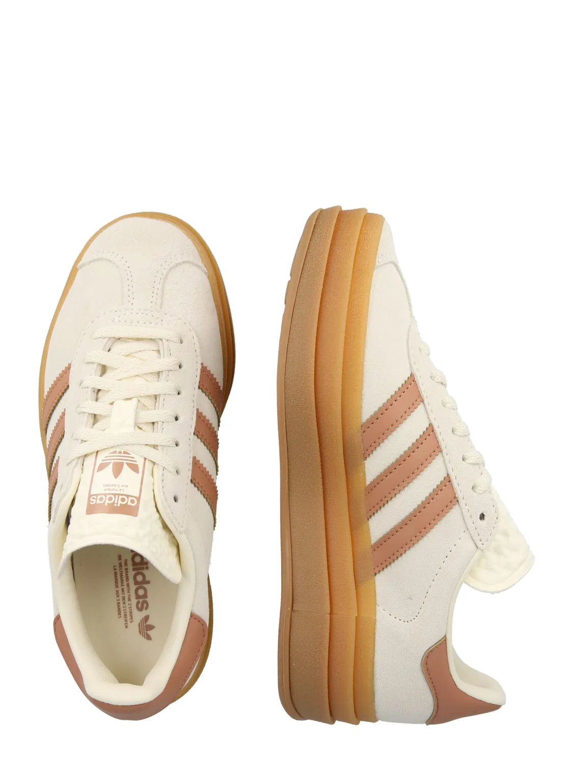 Кроссовки Adidas Originals Gazelle Bold, кремовый — фото 2