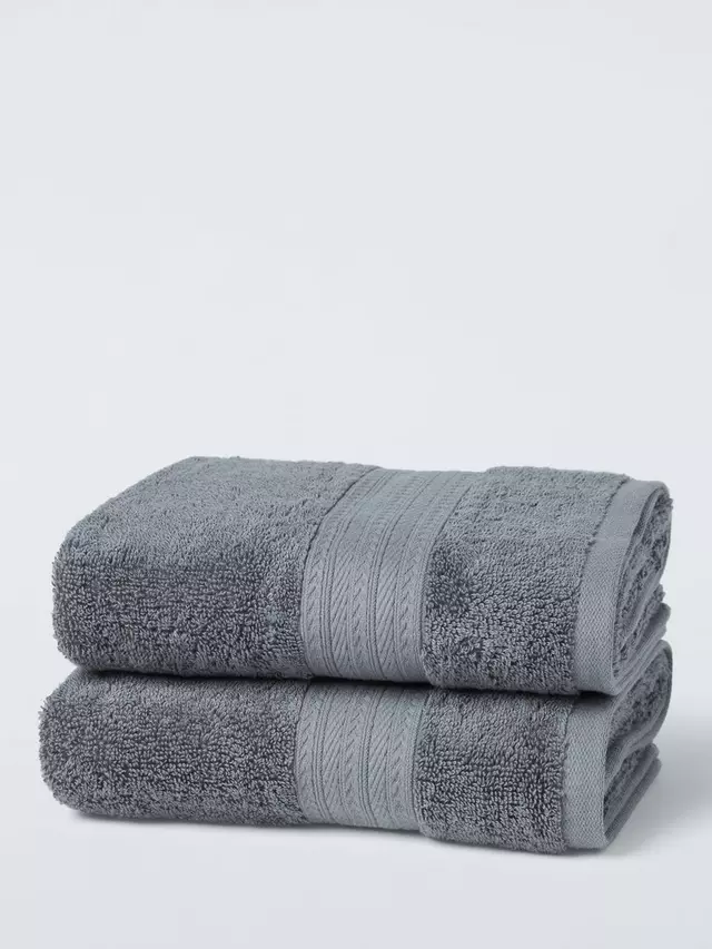 

Полотенце John Lewis Cotton/Viscose Blend 2 шт, цвет dark steel