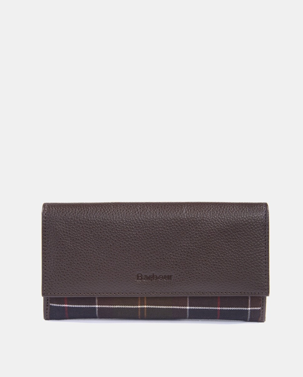 

Большой женский кошелек Barbour коричневого цвета с клапаном Barbour, мультиколор