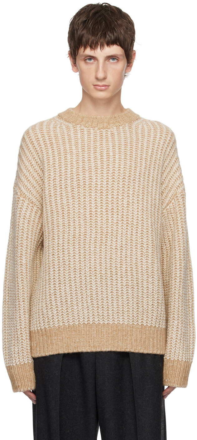 

Бежевый двухцветный свитер Filippa K