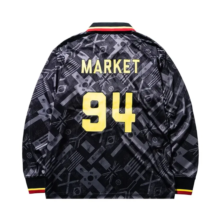 Футбольная майка с длинными рукавами Market Smiley International Flags, черный — фото 2