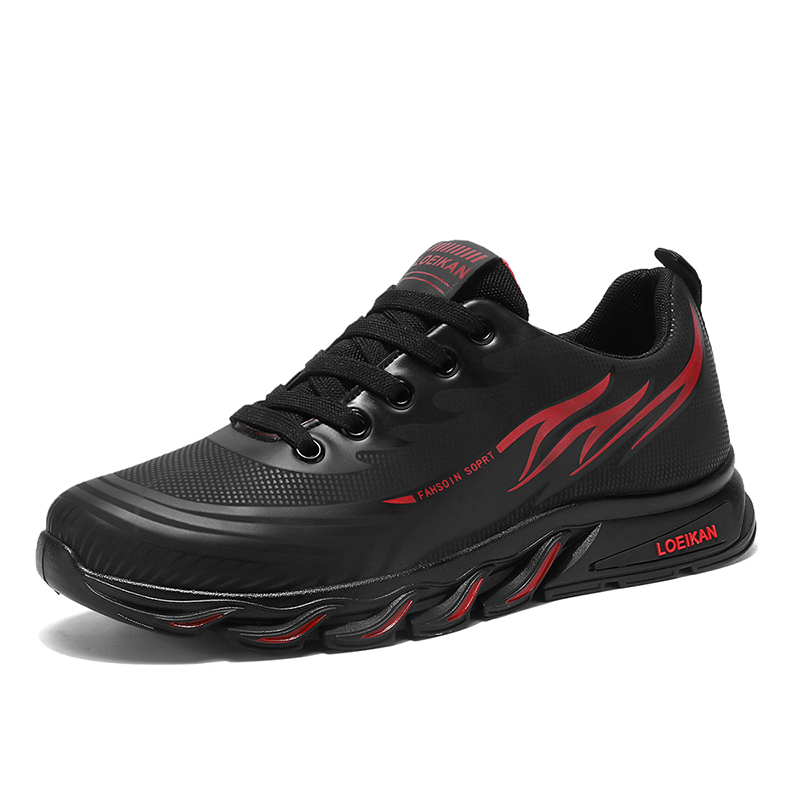

Износостойкие и легкие низкие повседневные туфли для мужчин SHOUBA, Black Red
