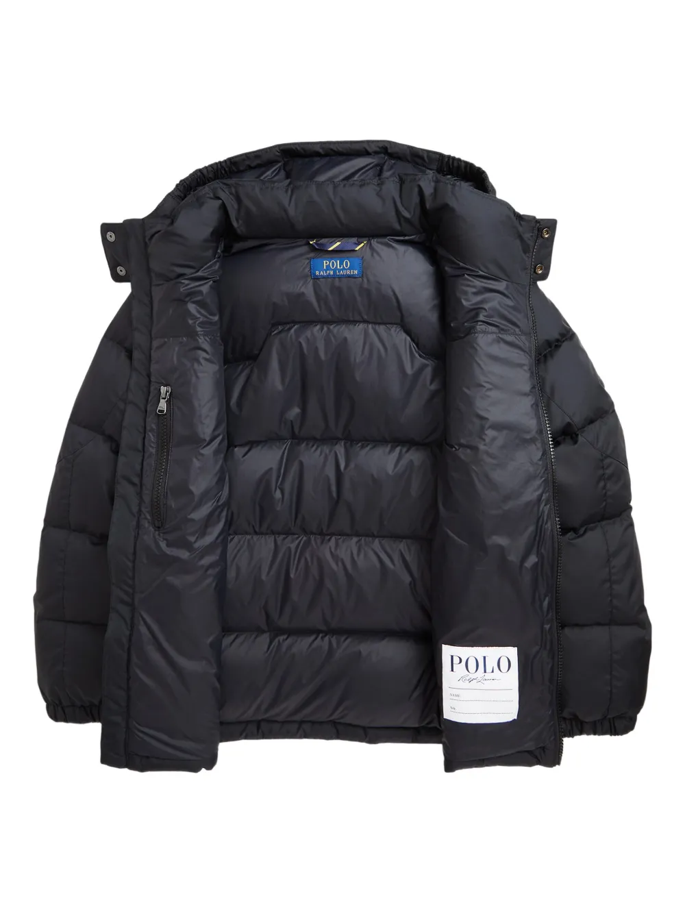 Пуховик на молнии POLO RALPH LAUREN KIDS, черный — фото 3