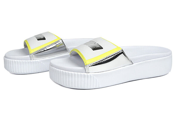 Тапочки platform slide tz 'white silver' Puma, белый — фото 3