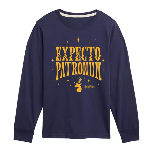 

Футболка с длинным рукавом и принтом «Expecto Patronum» для мальчиков 8–20 лет Harry Potter, синий