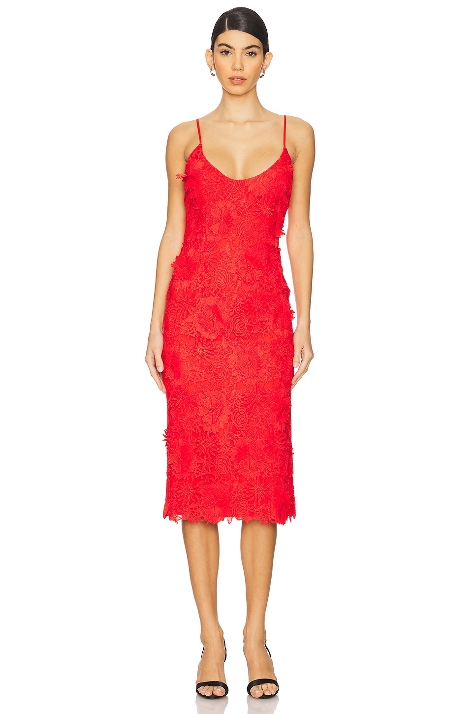 

Платье миди Adei Bardot, fire red