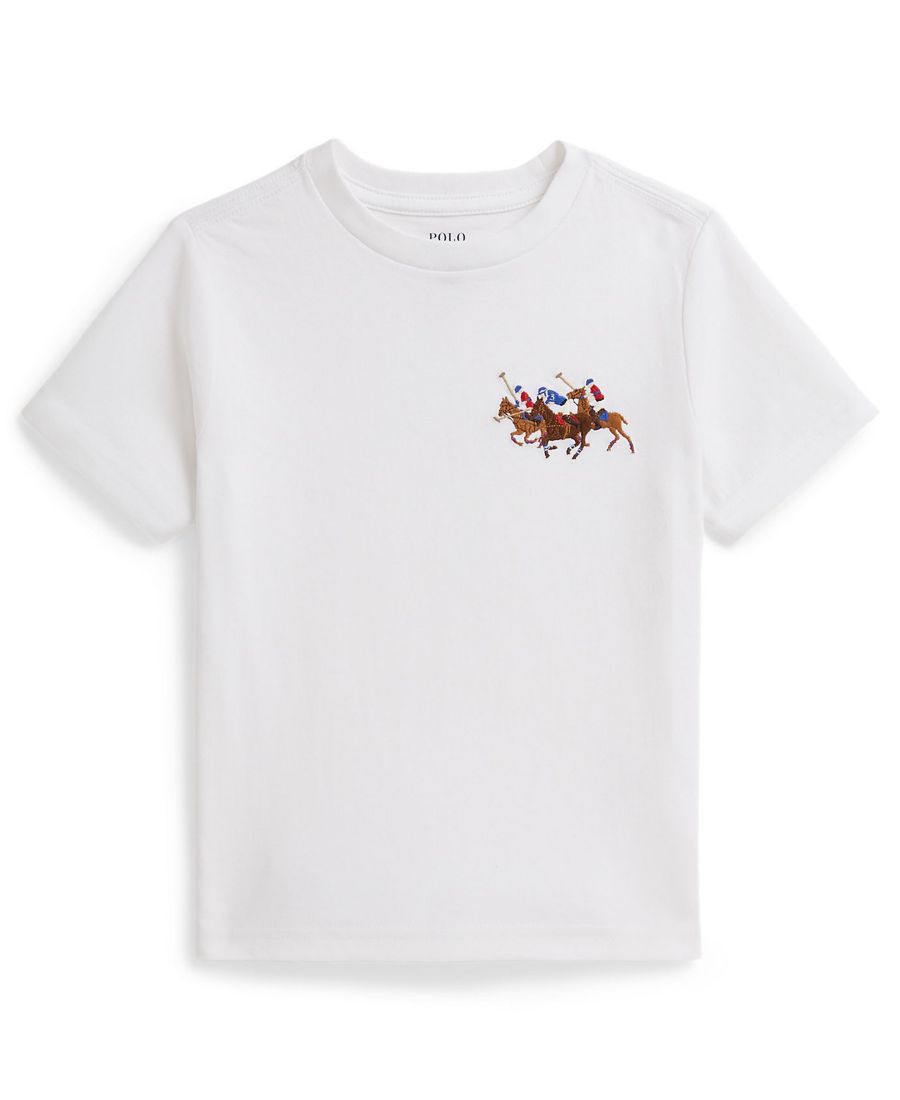 

Футболка из хлопкового трикотажа с тремя пони для мальчиков 2-7 лет Polo Ralph Lauren, White, Белый, Футболка из хлопкового трикотажа с тремя пони для мальчиков 2-7 лет Polo Ralph Lauren, White