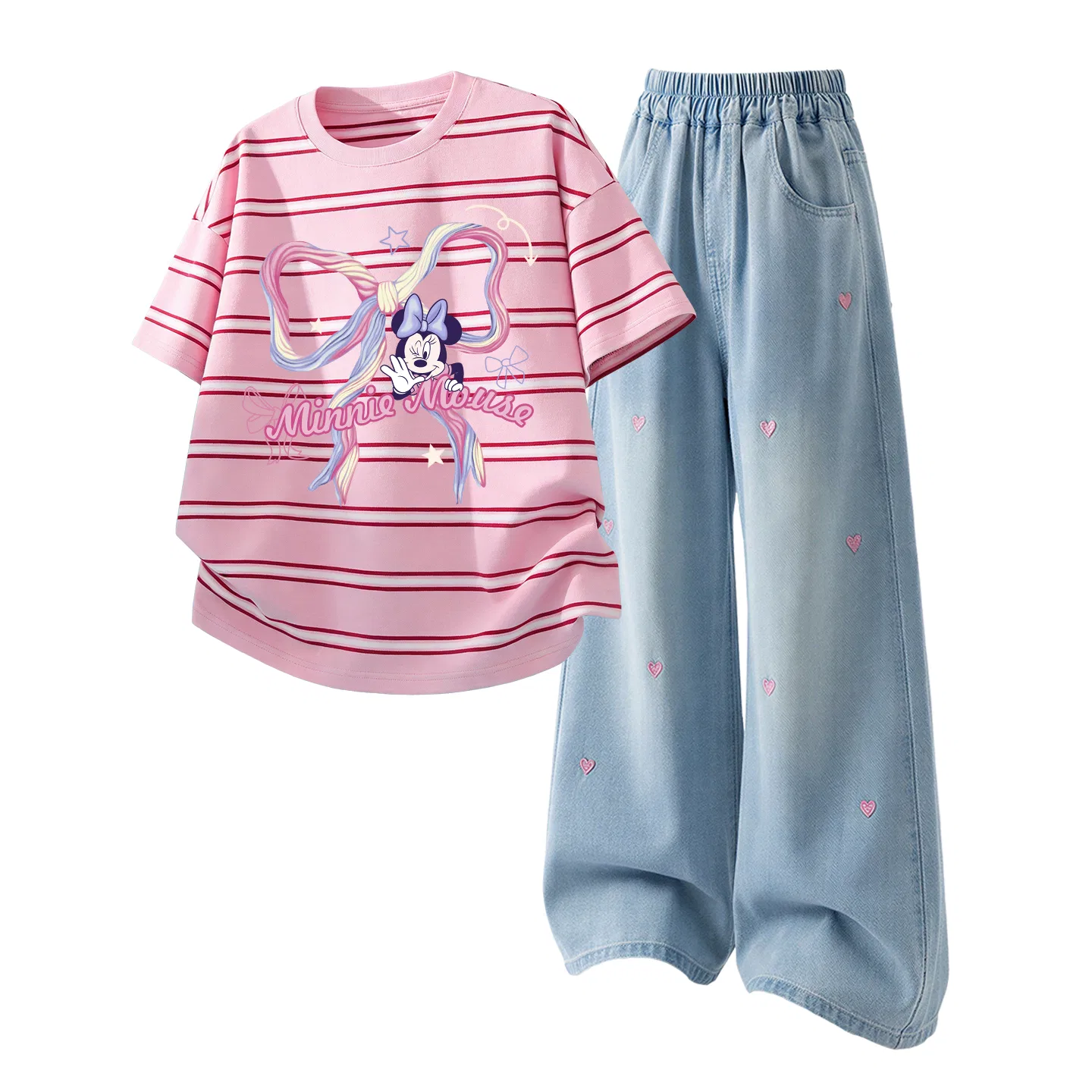 Детский спортивный костюм Casual Sportswear 2 Piece Set Disney, Dido Knot Pink+Solid Color Denim Light Blue