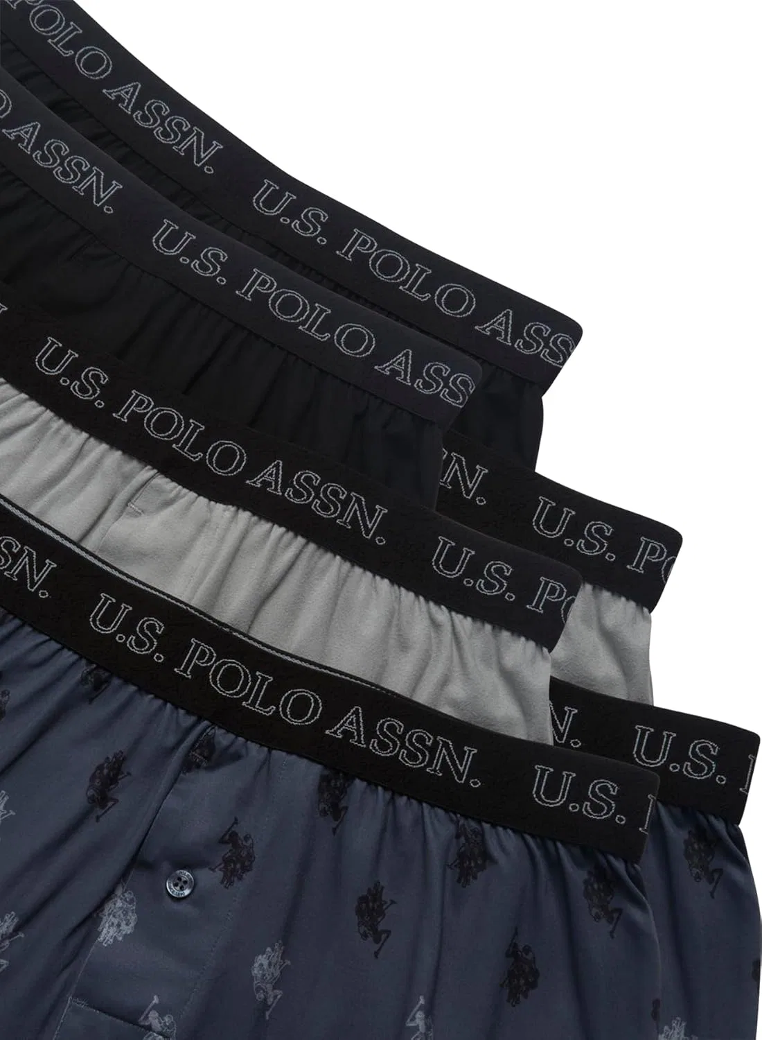 Боксеры 6-pack U.S. POLO ASSN., Black/Turbulence Print/Ultimate Grey — фото 3