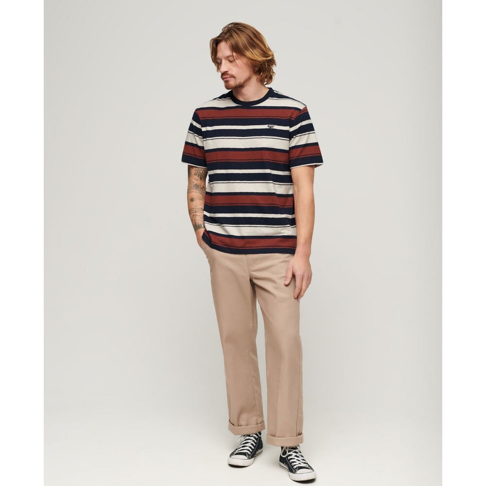 Футболка Superdry Relaxed Fit Stripe Short Sleeve Round Neck, разноцветный — фото 3