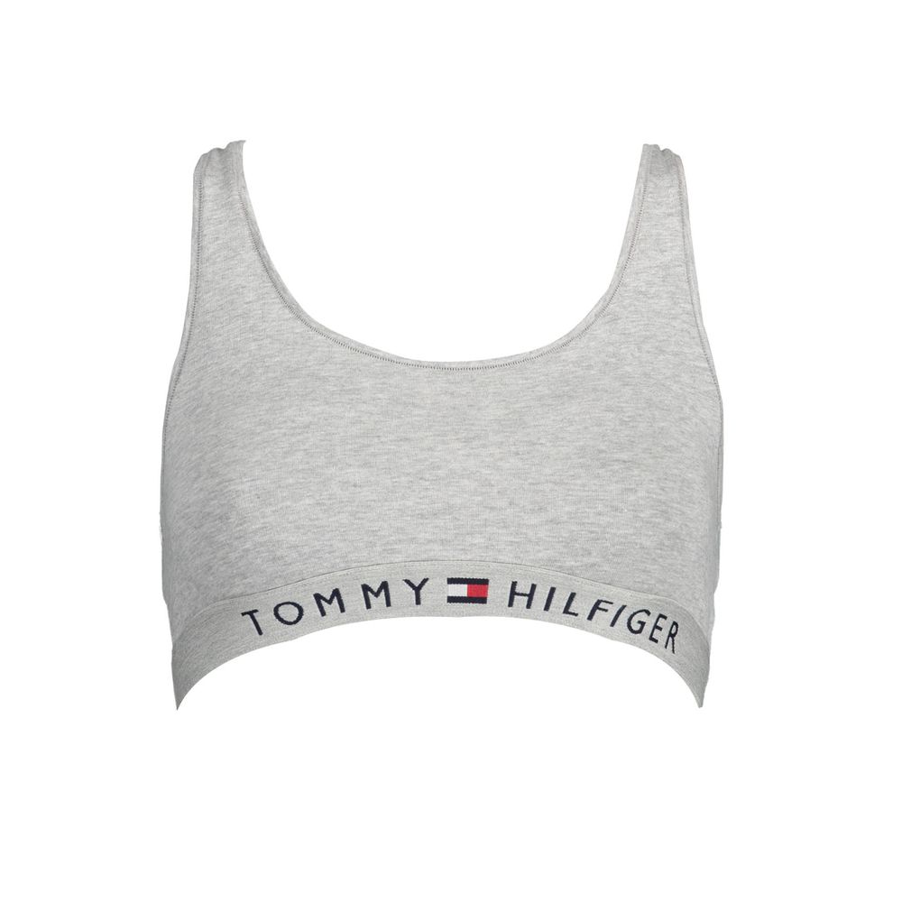 Серый хлопковый женский спортивный бюстгальтер Tommy Hilfiger