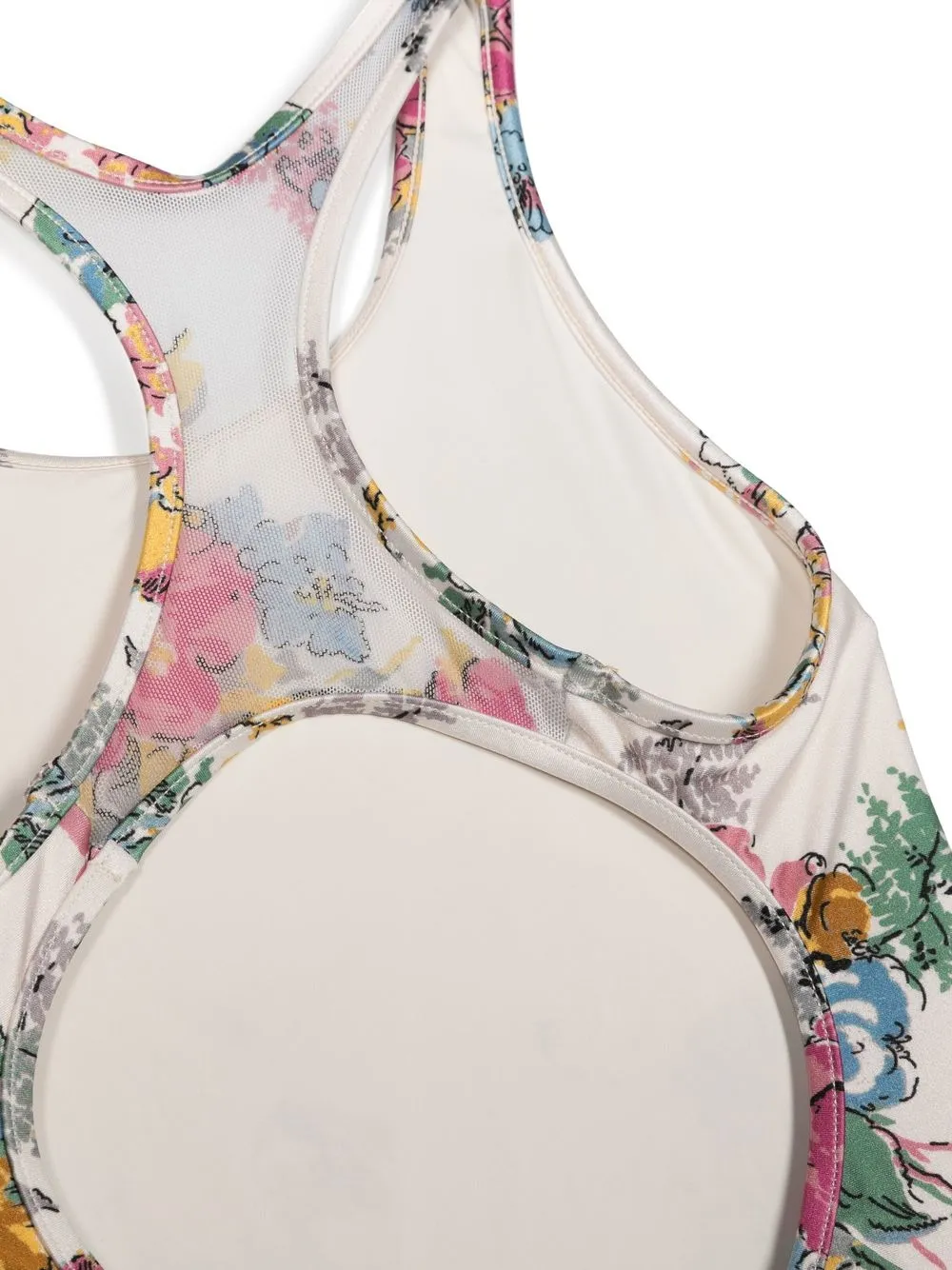 Купальник Clover с цветочным принтом ZIMMERMANN Kids, нейтральный — фото 3