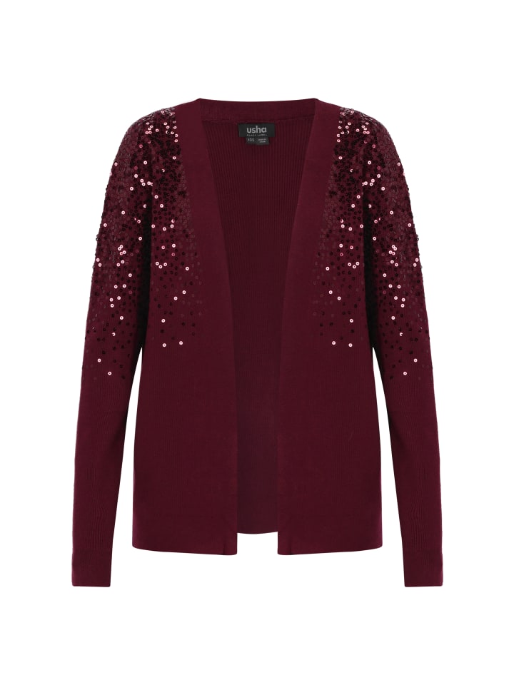 

Usha BLACK LABEL Женский кардиган бордового цвета