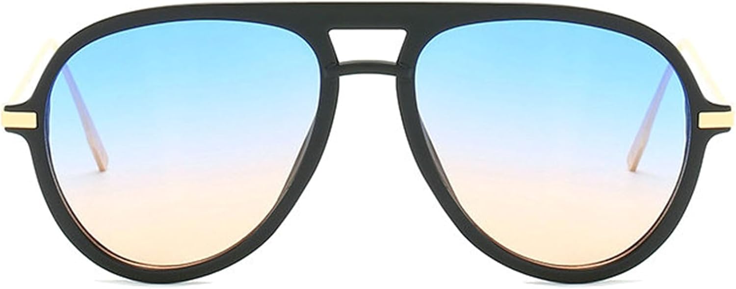 

Willochra Популярные большие ретро-овальные солнцезащитные очки для женщин в стиле Y2K, градиентные, с защитой от УФ-излучения UV400, для мужчин в стиле панк, черные, очки-пилот, C5