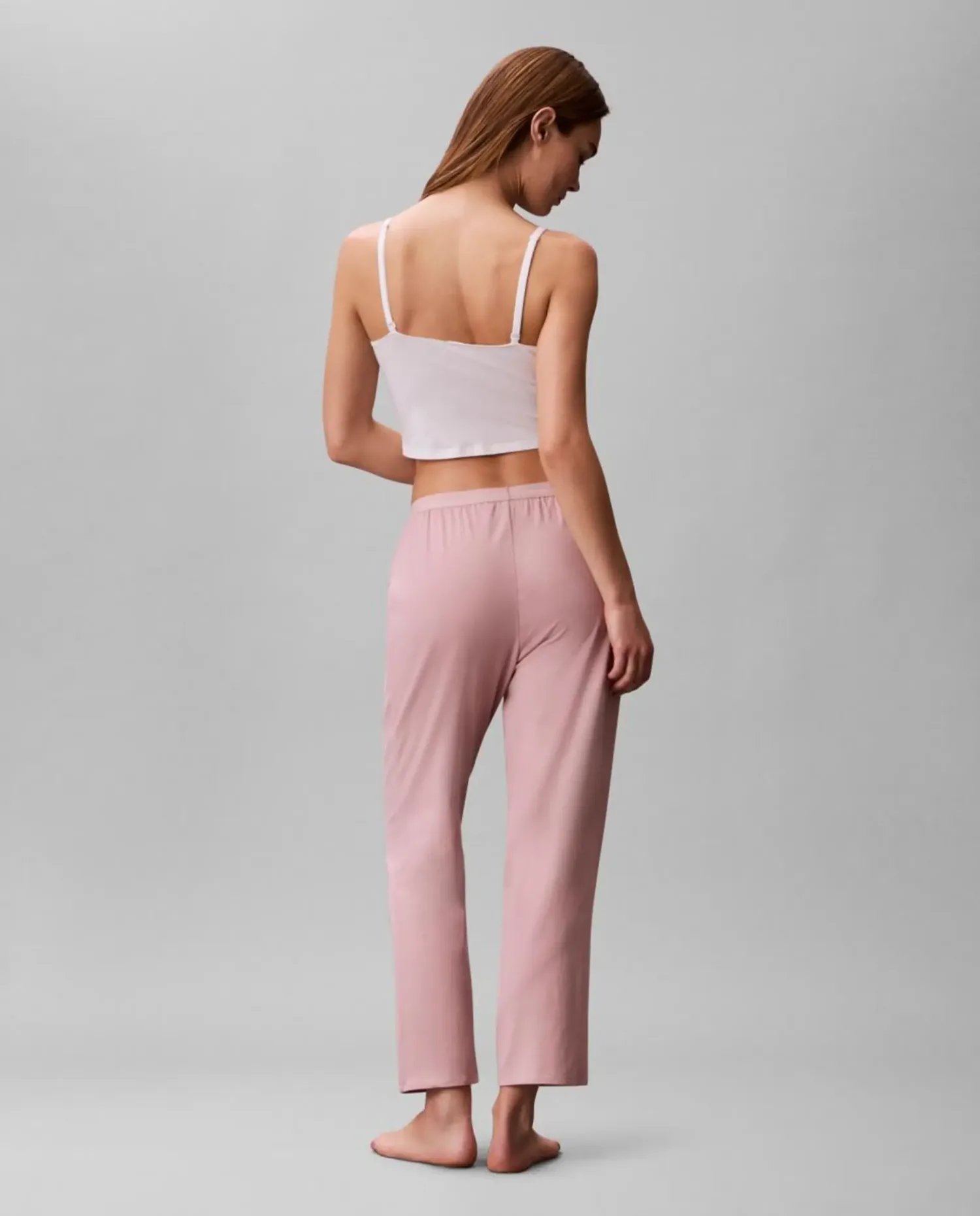Длинные пижамные штаны из ультра-мягкого модала Calvin Klein, розовый — фото 2
