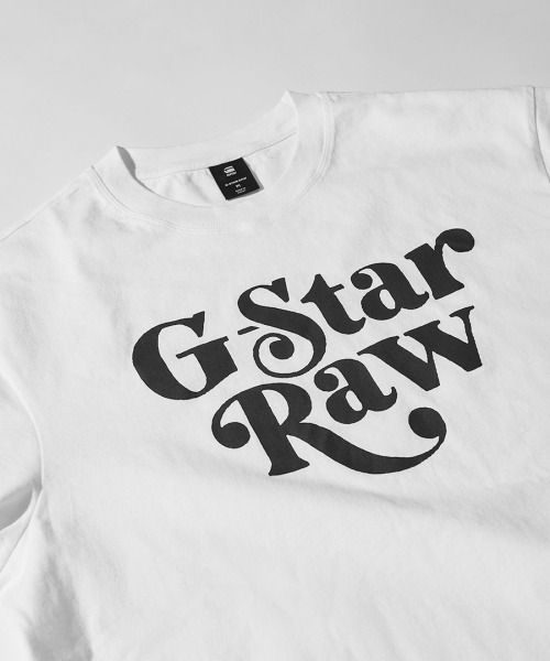 

Футболка унисекс с графическим принтом и логотипом, свободного кроя G-STAR, белый