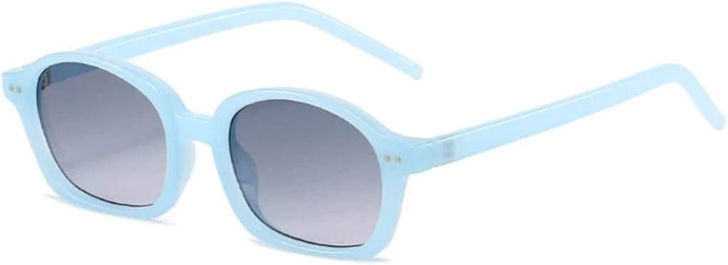 

Модные маленькие овальные солнцезащитные очки желейного цвета для женщин, защита от УФ-излучения UV400, модные градиентные очки для мужчин в стиле панк с заклепками HHZZYVY, Blue Blue Gradient