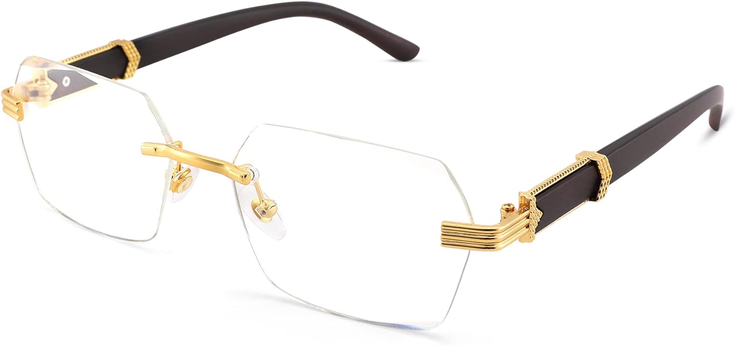 

Солнцезащитные очки Hycredi без оправы, прямоугольной формы, для мужчин и женщин, в стиле ретро, ​​без оправы, квадратной формы, солнцезащитные очки в стиле Y2k, тонированные очки, C1 * Clear