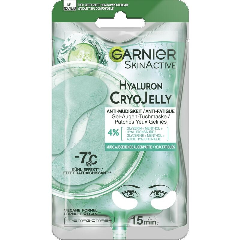 

Гиалуроновая гелевая тканевая маска для глаз против усталости Cryo Jelly Garnier, 5 g