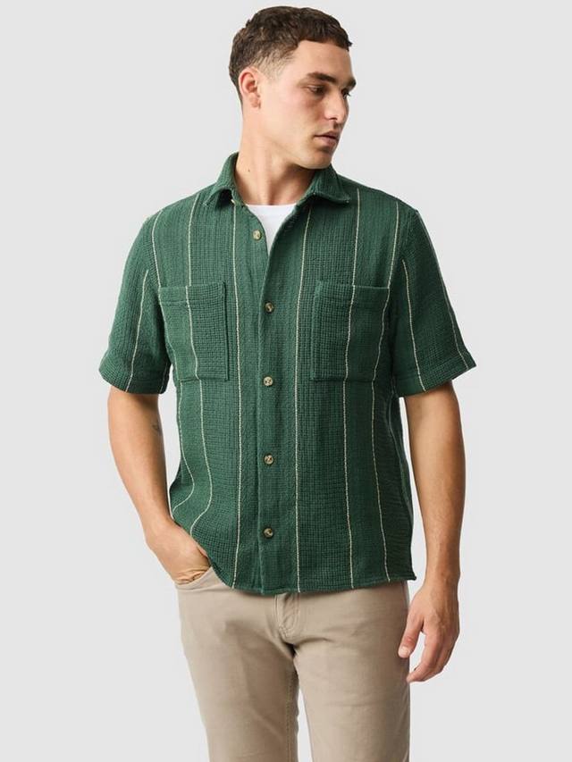 

Футболка Point Break с полосками из хлопка Regular Fit с короткими рукавами, цвет Moss Rodd & Gunn, Moss