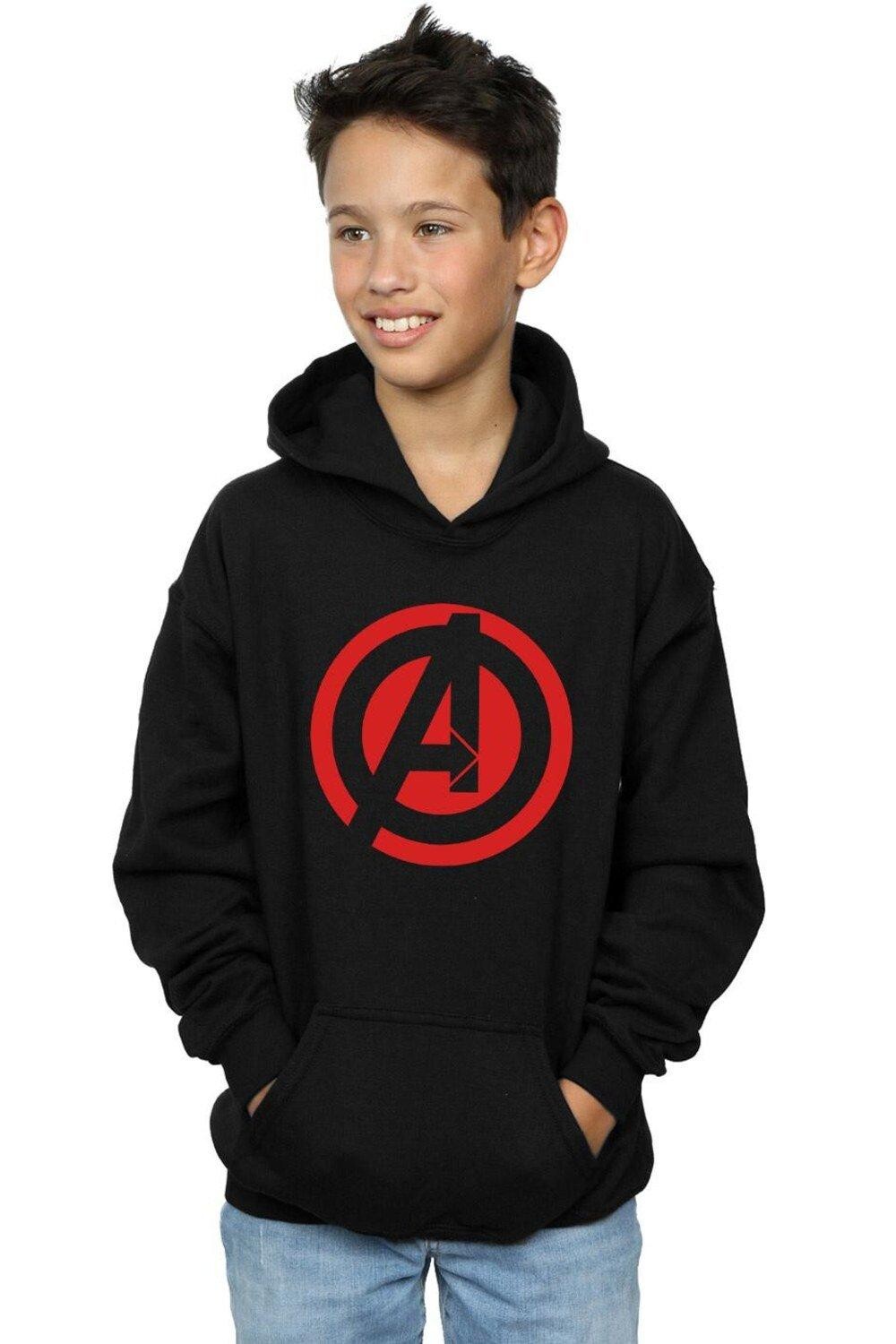

Толстовка с однотонным логотипом Avengers Assemble Marvel, черный