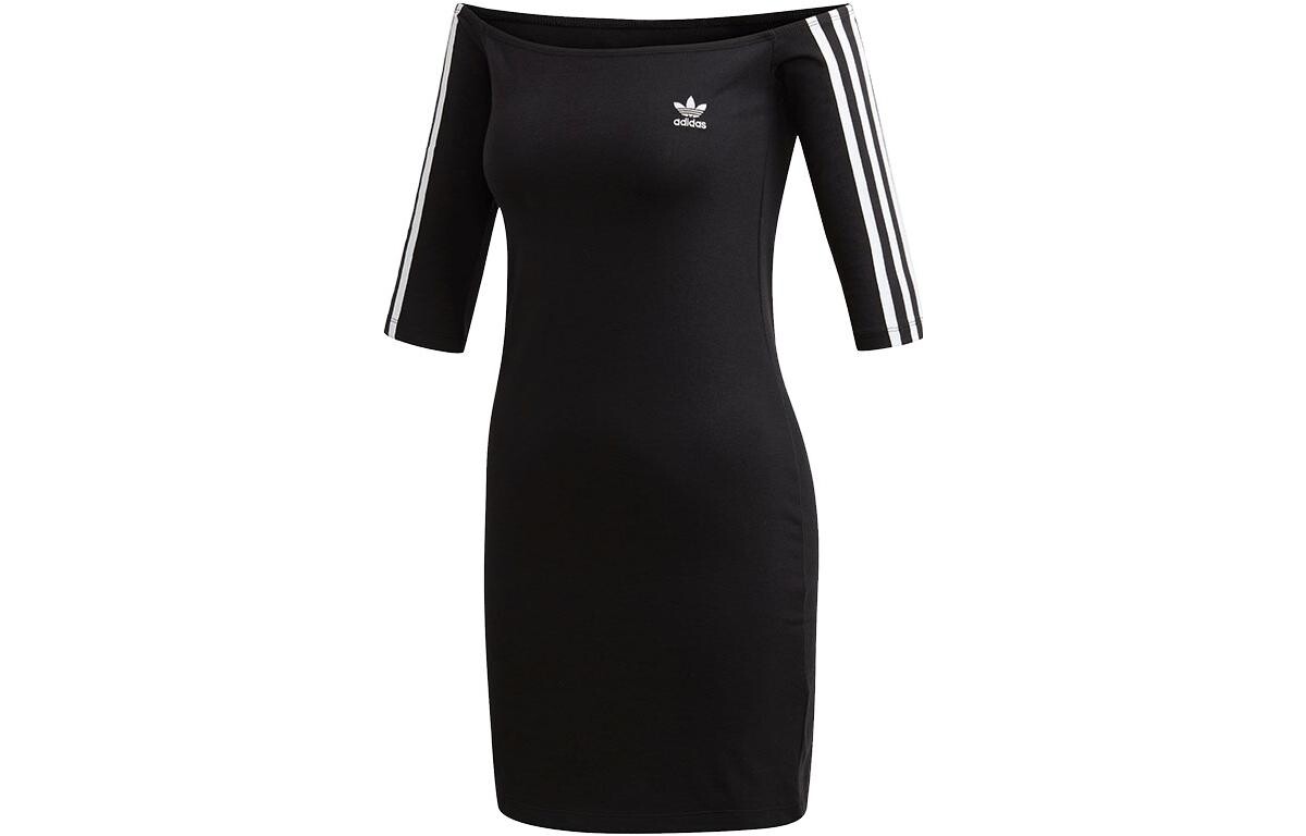 

Женское платье с длинными рукавами Adidas Originals, цвет Black