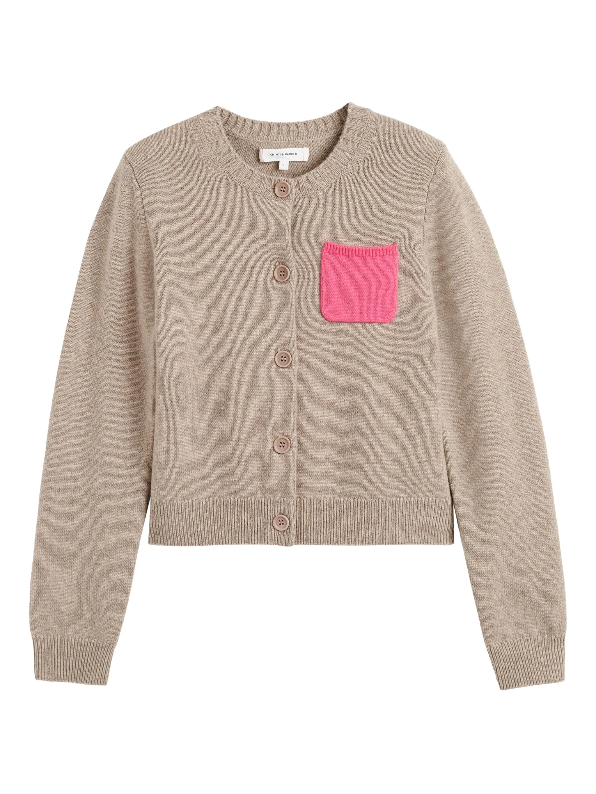 

Кардиган с накладными карманами Chinti & Parker, бежевый