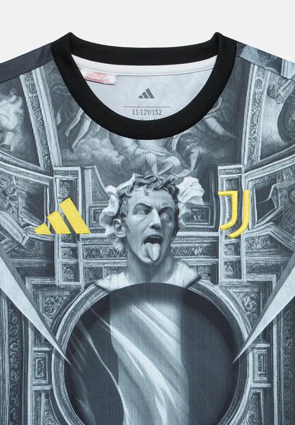Предматчевая детская спортивная футболка унисекс «ювентус» Adidas Performance, Black — фото 3