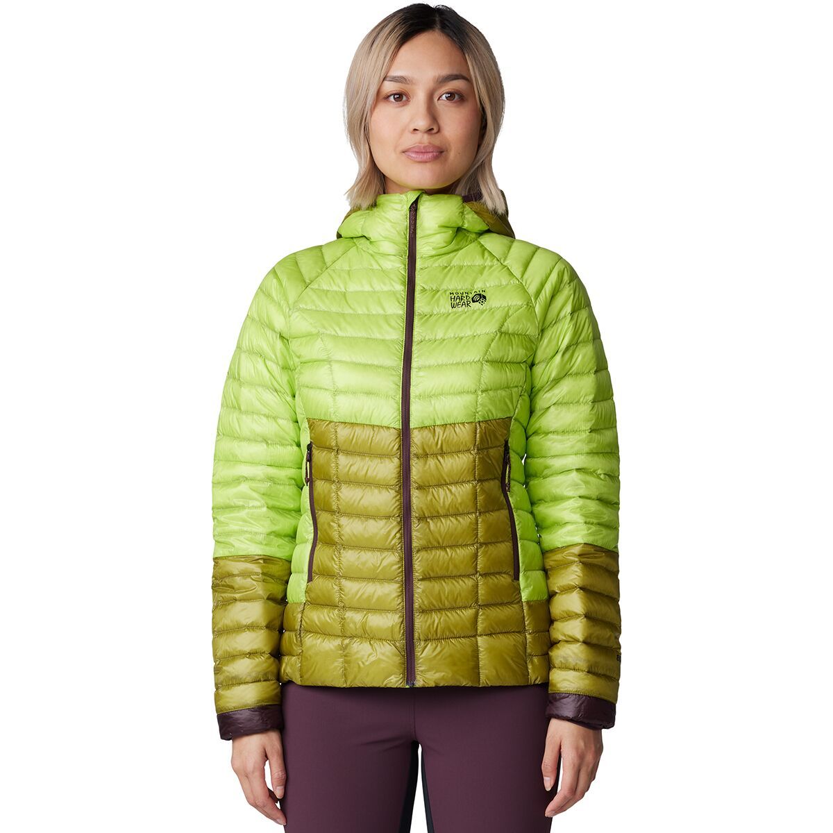 

Призрачный шепот худи пуховая куртка Mountain Hardwear, цвет citron glow