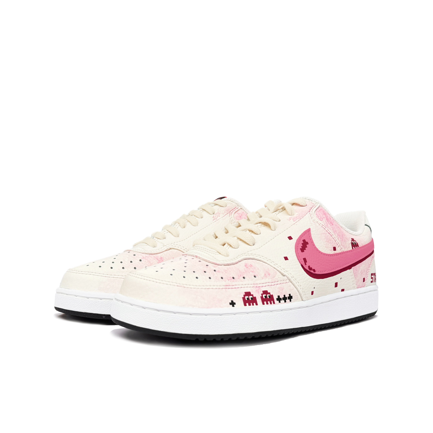 Nike Кроссовки для скейтбординга Court Vision 1 Quantum Graffiti Quick Dry And Abrasion Resistant низкие мужские Pink — фото 4