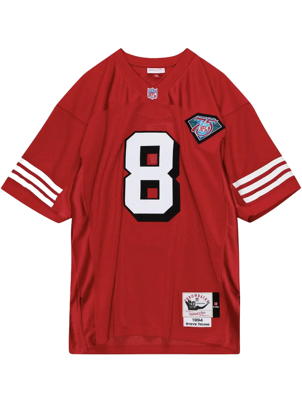 

Топ 1994 Steve Young Scarlet San Francisco 49ers Authentic Scarlet Mitchell & Ness, красный