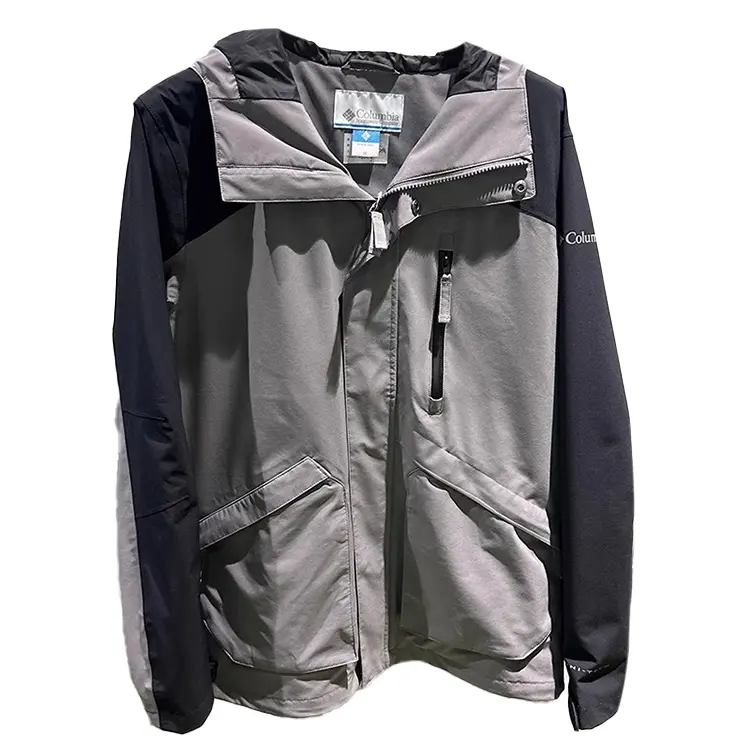 

Columbia Мужская ветровка для походов водонепроницаемая и ветрозащитная серая, Gray-023
