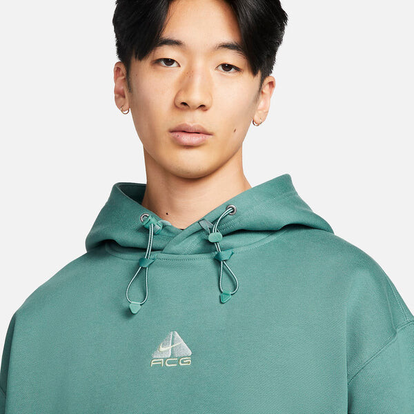 Толстовка Nike ACG Fleece Logo Hoodie 'Green', зеленый — фото 3