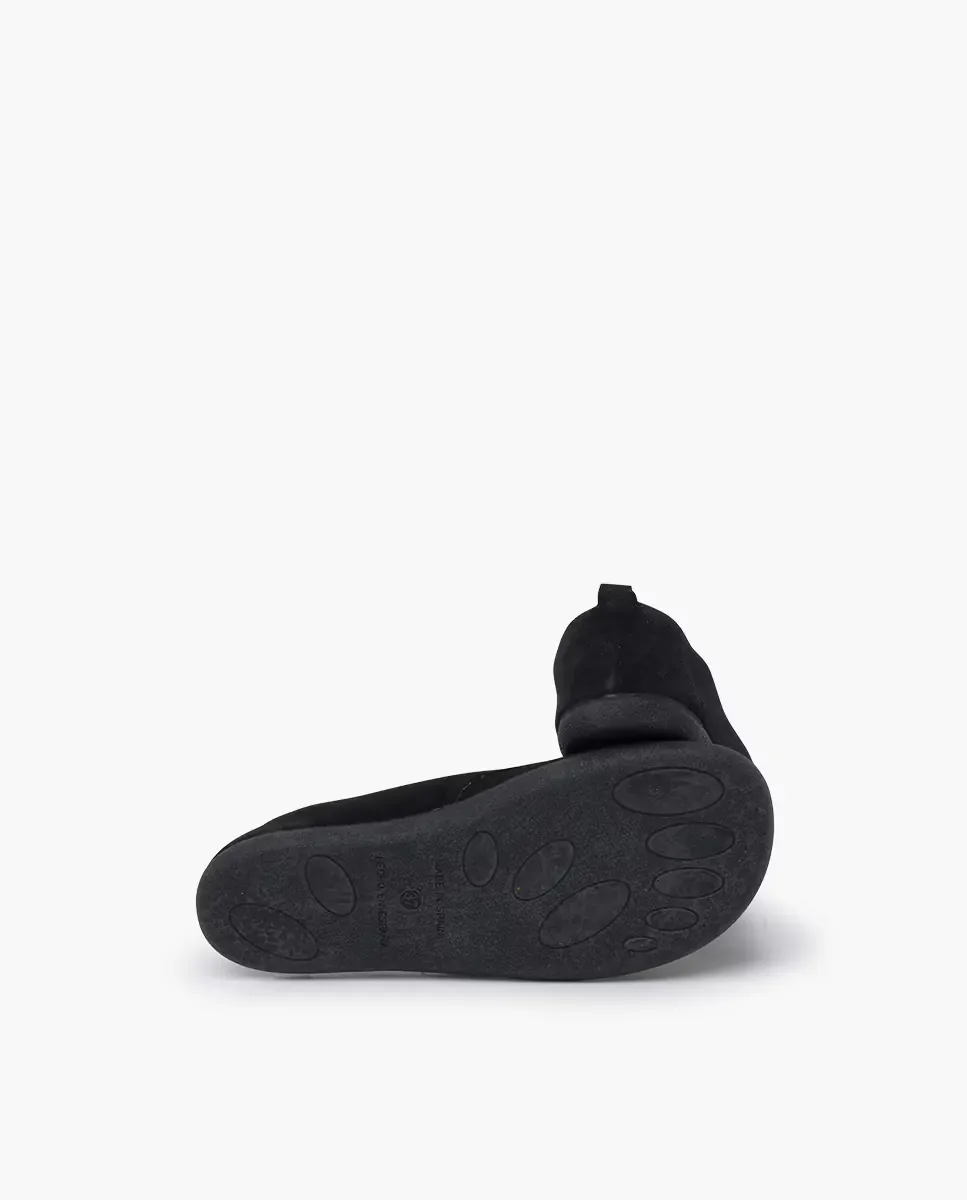 Детские туфли на шнурках и блухеры, блухеры на шнурках, barefoot, замша Pisamonas, черный — фото 3