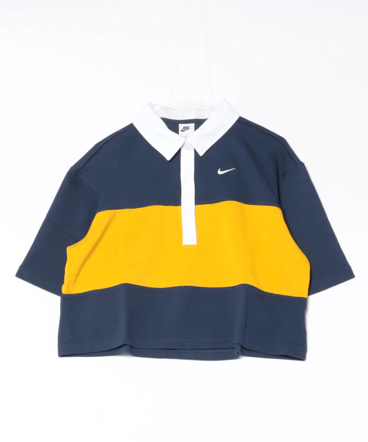 Поло Nike из плотного хлопка с длинным рукавом, тёмно-синее