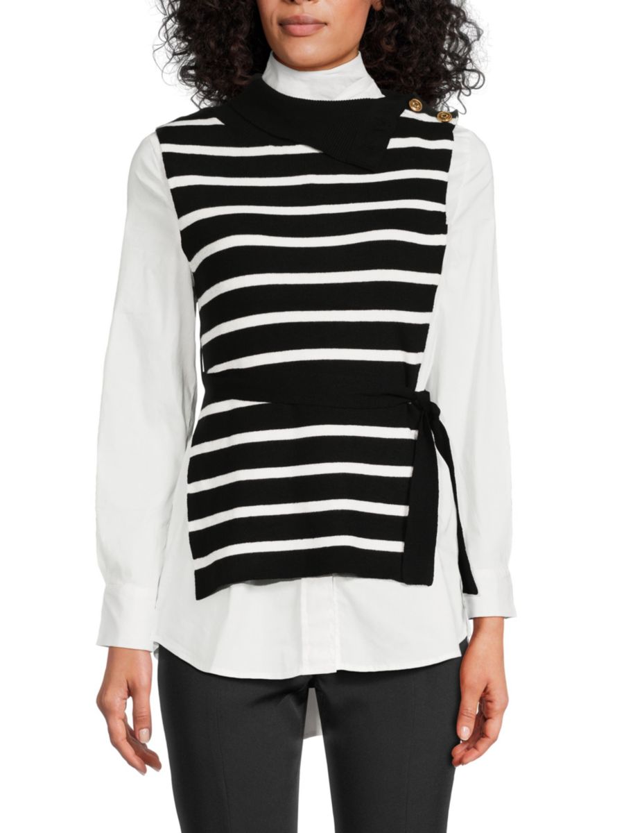 

Многослойный жилет и рубашка Avantlook, цвет Black Stripe