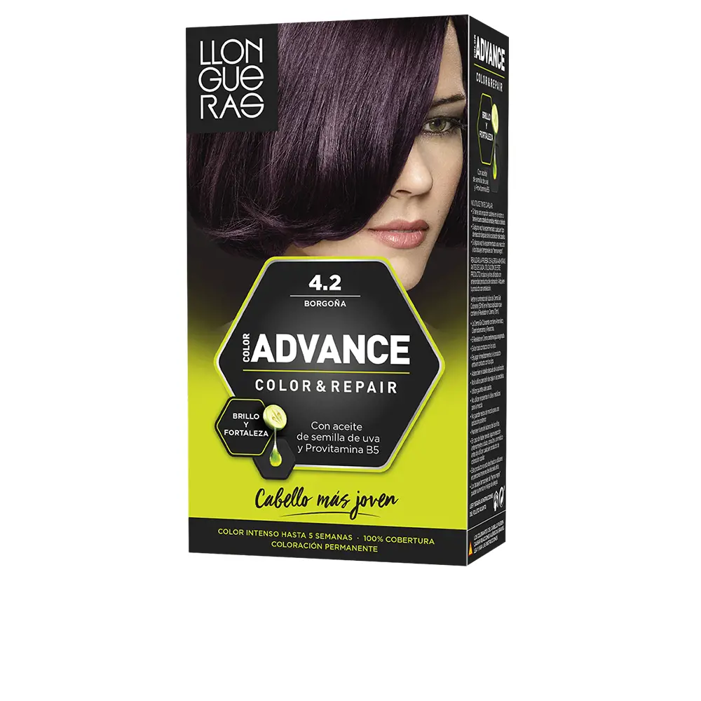 

Краска для волос Color advance Llongueras, цвет 4,2-borgoña, 1 шт.