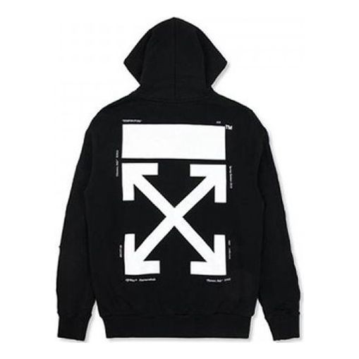 

Толстовка men's back arrow zipper black Off-White, черный