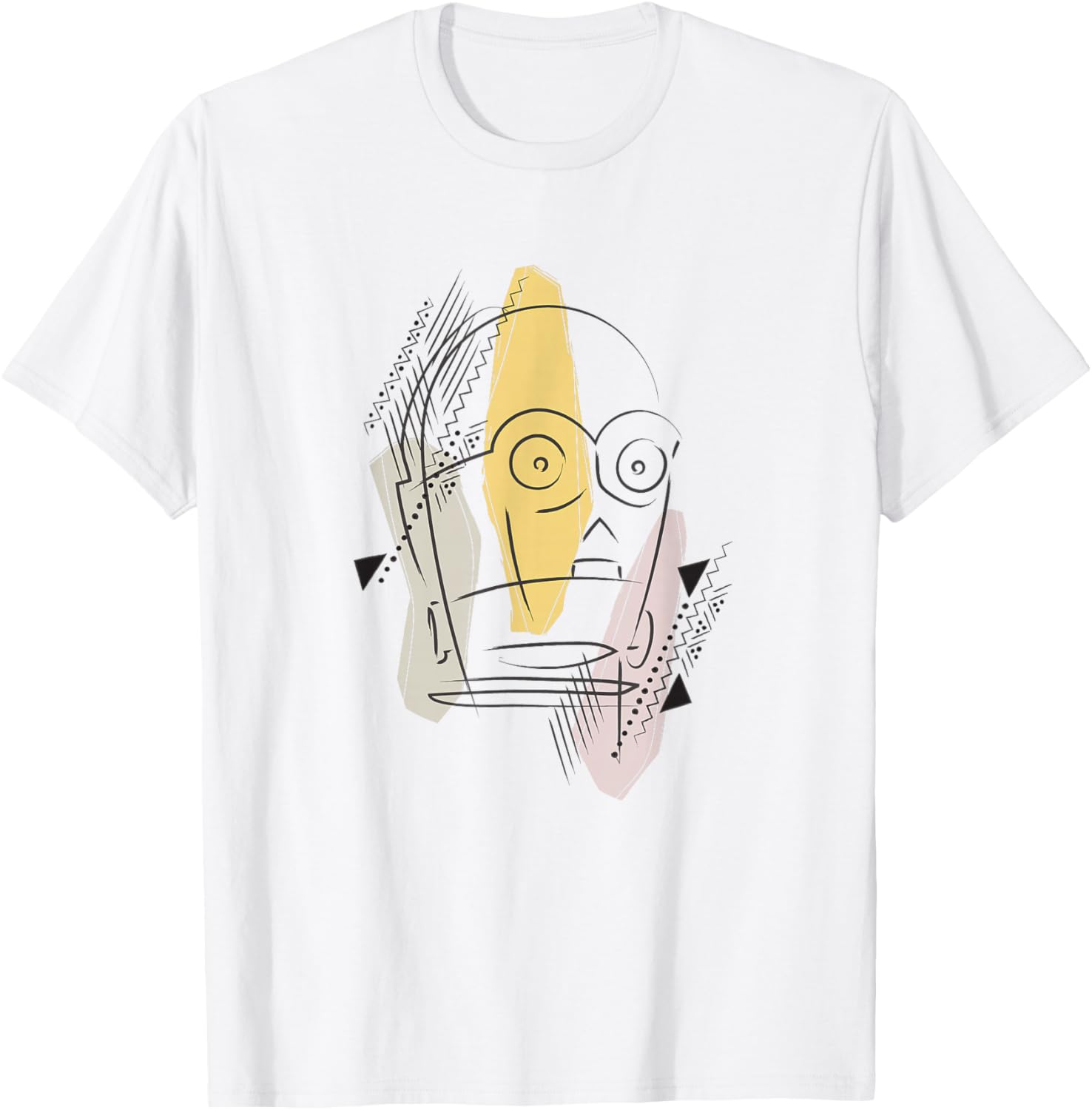 

Футболка с текстильным принтом Звездные войны: C-3PO, белая Star Wars