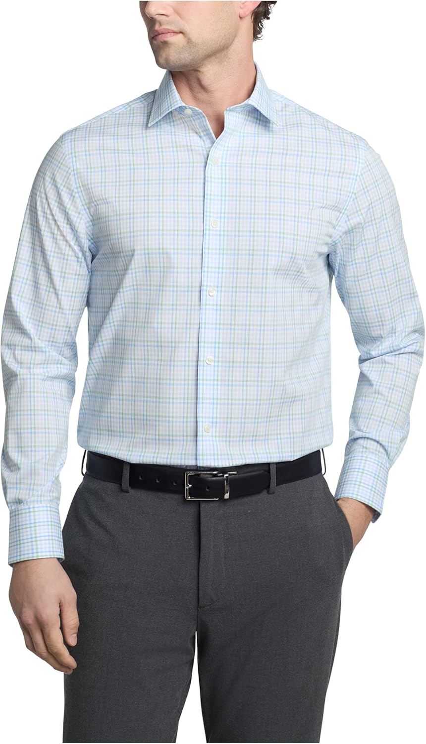 

Мужская классическая рубашка Tommy Hilfiger, стандартный крой, базовые вещи, Green Multi Check